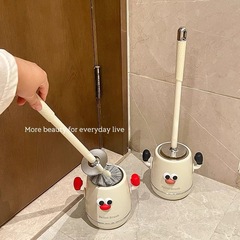 かわいいトイレブラシ家庭用死角のない壁掛け式トイレ洗浄トイレ専用ブラシ壁掛け洗浄ブラシセット