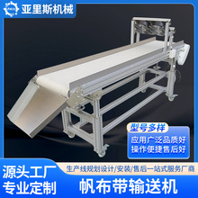 耐高温帆布带输送机不锈钢食品包装皮带输送机帆布带流水传送机