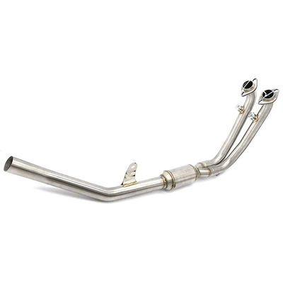 Suitable for spring breeze 450MT motorcycle modified stainless steel front section connected to the original middle exhaust pipe 450MT (Motorcycle exhaust pipe) - connected-to-the-original-factory-port-stainless-steel-front-section