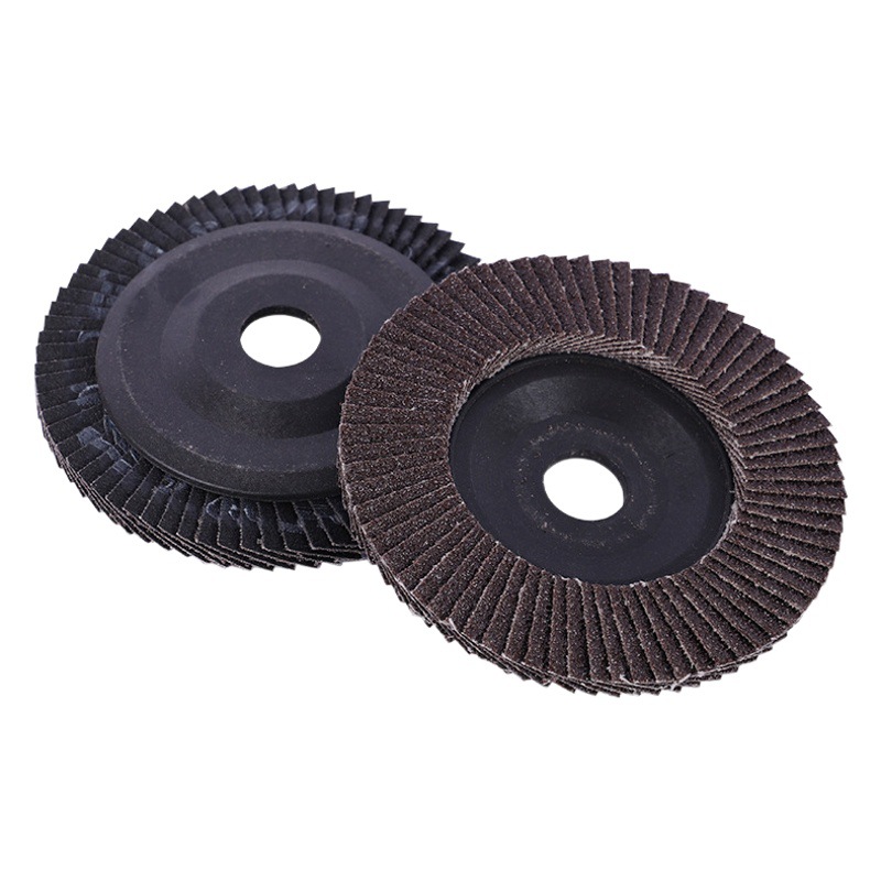 Venta al por mayor rueda de pulido del impulsor 100*16 calcinado cubierta de plástico engrosado Louvre hoja impulsor cubierta de malla cubierta de hierro rueda de tela abrasiva