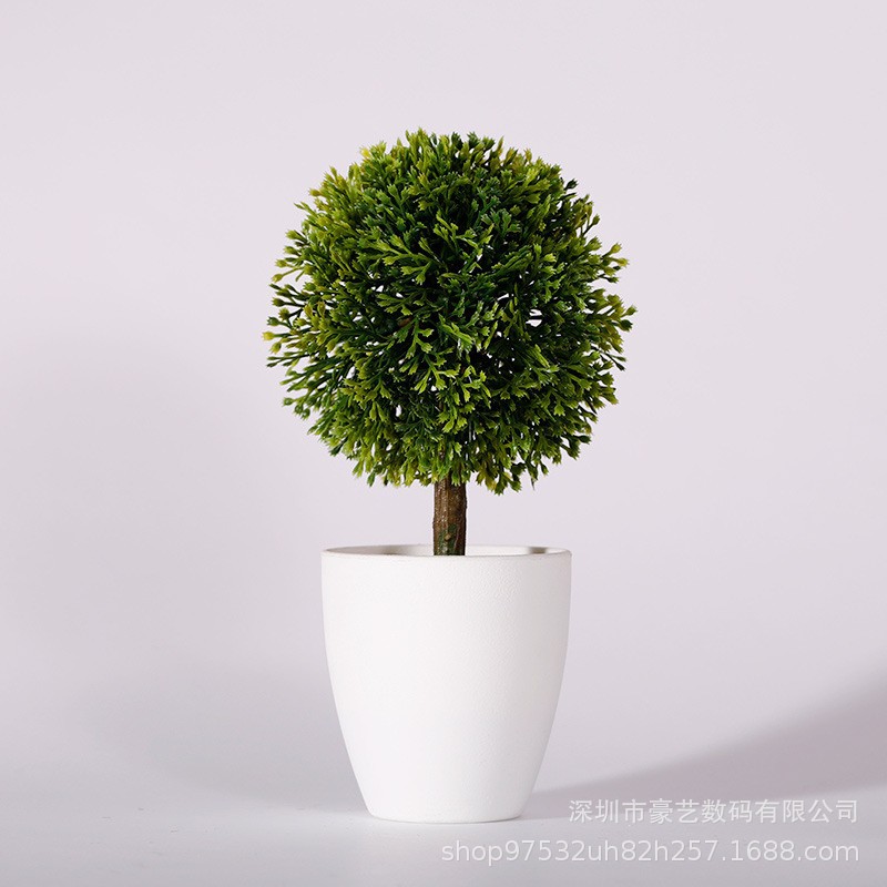 Simulación de plantas verdes, plantas en macetas, comercio electrónico, venta al por mayor, venta directa de fábrica, bola de hierba artificial de plástico, decoración del hogar, decoración del hogar image 13