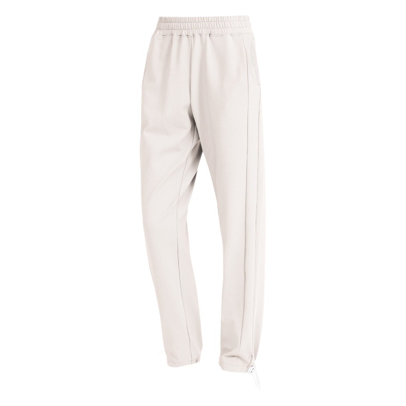Pantalones deportivos acanalados de cintura alta europeos y americanos pantalones de fitness con cordón recto suelto para mujer Pantalones de Yoga de entrenamiento casual con cordones