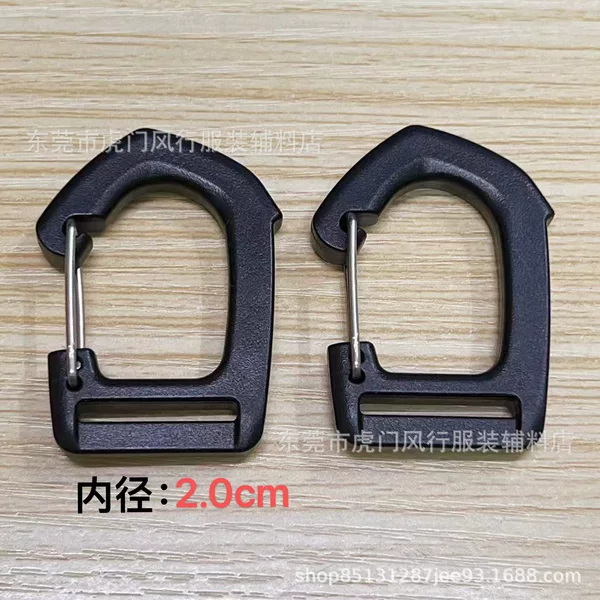 In-Stock Multi-Size Plastic Carabiner Quickdraw Buckle Travel Backpack Hook Buckle Semi-Hardware Carabiner Hanging Strap Hook Buckle