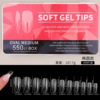 Ultra thin matte square fake nails for manicure, new collection, 550 pieces, no trace