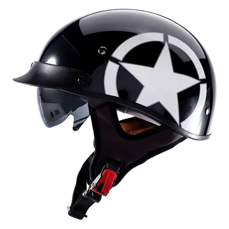 Casco retro de media cara con certificación 3C, casco de motocicleta con visera, casco de seguridad para vehículos eléctricos, casco de motocicleta, exportación de fábrica, DOT