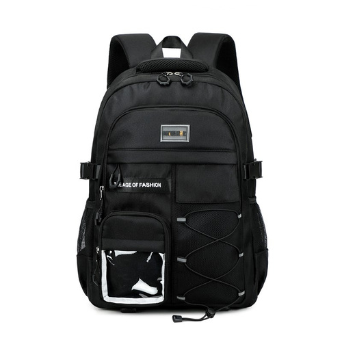 New Double Shoulder Bag for Junior High Students to Reduce Burden and Protect Spine, Student School Bag for Girls, High School, Large Capacity, Ultra-Lightweight, Cross-Border Backpack for Boys