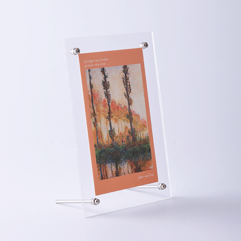 Crystal Photo Frame Display Nordic Decorative Card Wall Bedroom Postcard Photo Frame Decorative Card Wall Sticker High-End