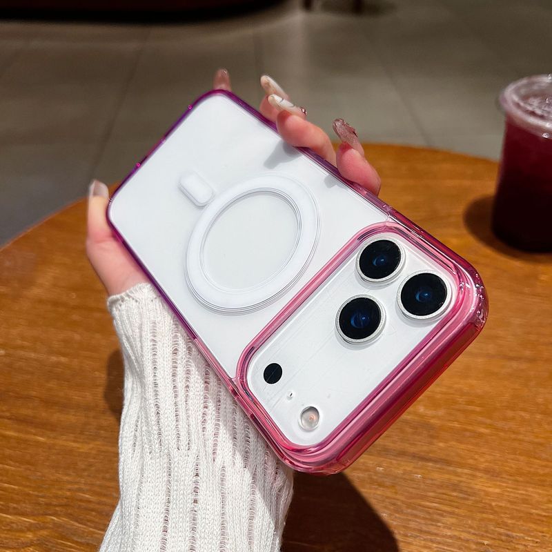 适用iphone17手机壳苹果16磁吸透明15promax彩色边框14亚克力13套|undefined