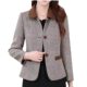 Autumn 2024 New Middle-aged and Elderly Women's Clothing for Mother Fashion Contrast Color Lar Slim-fit Short Coat Commuter TikTok
