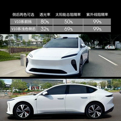 Meiji Car Film, Car Window Film, Explosion-Proof Film, Sun Protection and Heat Insulation Film, Front Windshield Film, V Series Full Car (Automotive Film) - full-car-package-suitable-for-cars-upgraded-v10-titanium-nitride-ceramic-full-car-film-hd-front-guard-light-color-side-and-rear