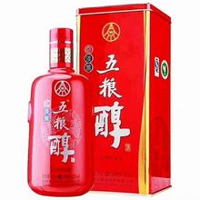 白酒批发五粮醇红淡雅老款金边50度浓香型整箱6瓶*500ml婚庆喜宴