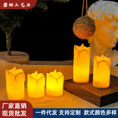 LED電子ろうそくのロマンチックなプロポーズのアイデアをシミュレートします。