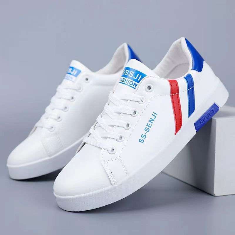 Zapatos blancos pequeños, zapatos de todo fósforo transpirables y desodorantes de verano para hombres, zapatos de tabla coreanos atractivos de moda para hombres, zapatos casuales planos bajos