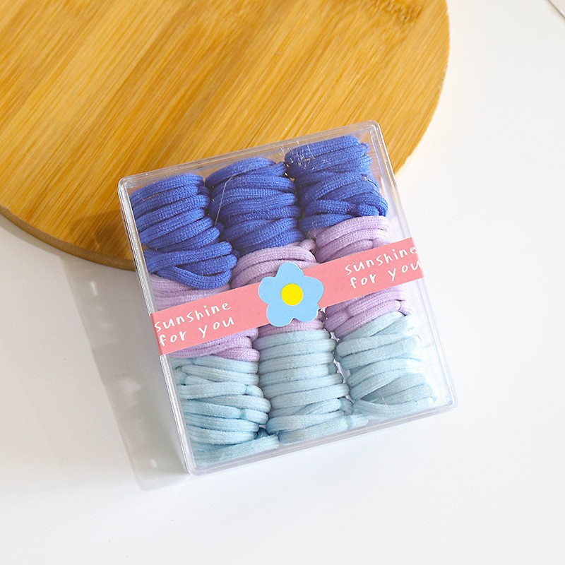 Banda de goma para niños en caja banda de cabello para niños banda de cabello para niñas banda de goma para niñas lazo de pelo para bebés no duele el pulgar del cabello