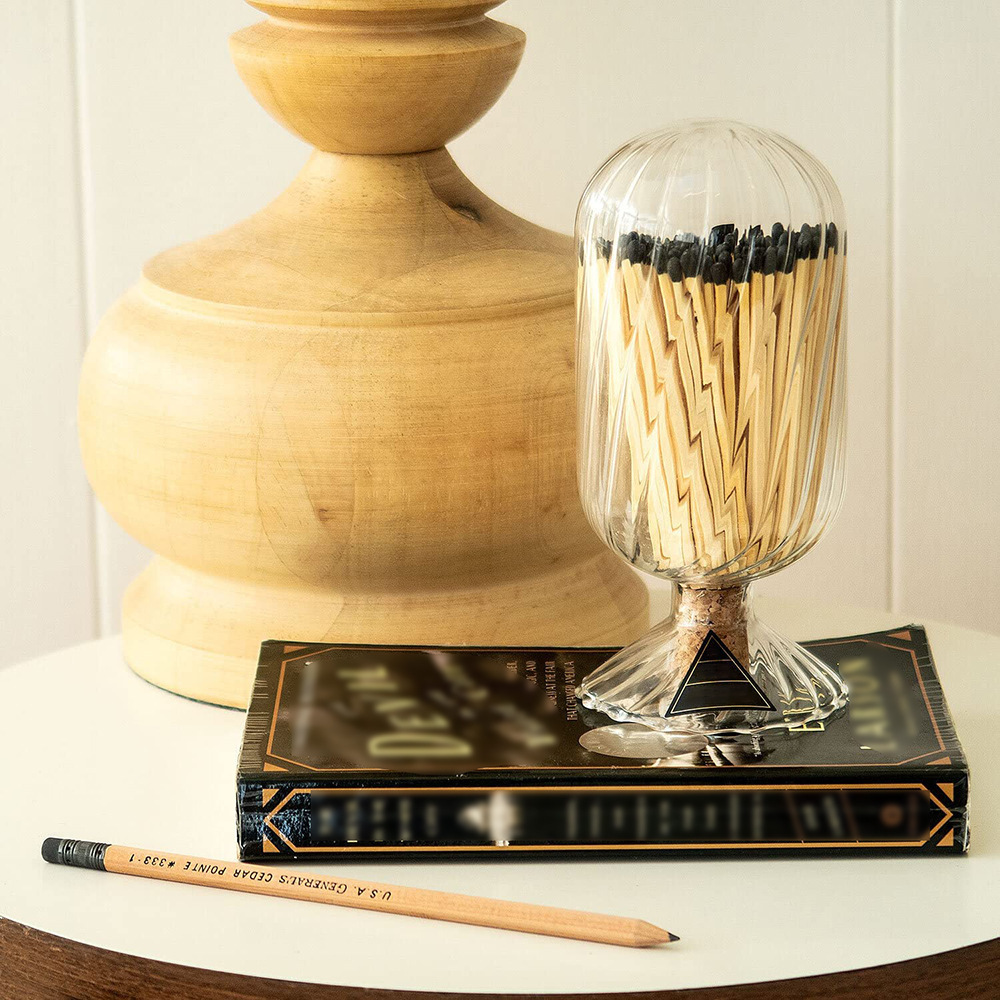 Romántico ins frasco de bananas largo fósforo frasco de vidrio fragranza alargada encendedor conjunto de herramientas