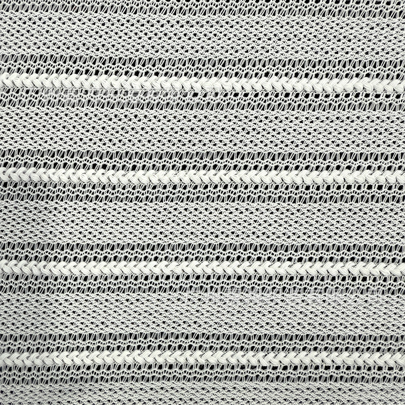Tejido de encaje de poliéster, tejido de punto, tejido de doble color, blusa, abrigo, tejido multicolor, fábrica de stock