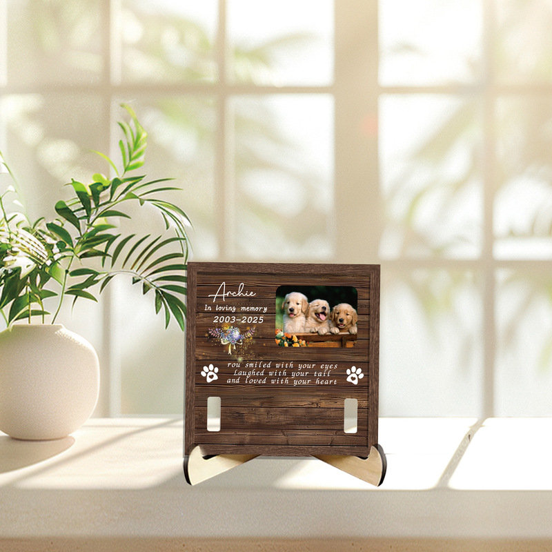Cross-Border Wooden Pet Commemorative Photo Frame Ornaments That Can Hold Collars, Wooden Photo Frames, Home Accessories Ornaments Cross-Border Wooden Pet Commemorative Photo Frame Ornaments That Can Hold Collars, Wooden Photo Frames, Home Accessories Ornaments
