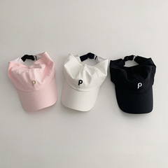 秋南 兒童防曬空頂帽可扎馬尾鴨舌帽冰絲涼感女童遮陽透氣棒球帽