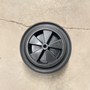 12 Inch Plastic Spoke Rubber Powder Wheel 12 Inch Non-Inflatable Cart Tire Trailer Caster