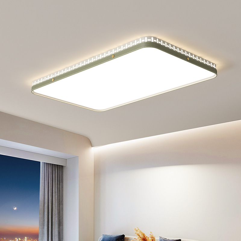 Luz de techo de la sala de estar 2025, nueva atmósfera moderna y simple, crema de aire para proteger los ojos, tres habitaciones, dos habitaciones, paquete de lámparas de toda la casa