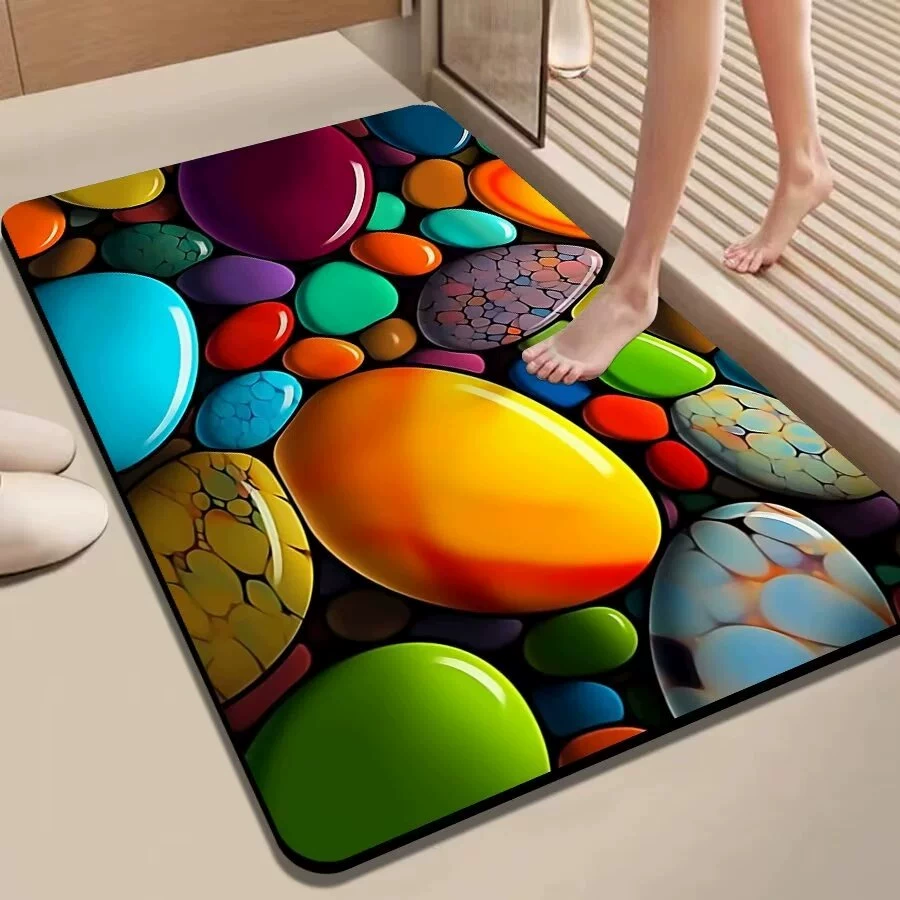 3D галька мягкая диатомовая грязь коврик для ног коврик для туалета в ванной комнате дверной проем