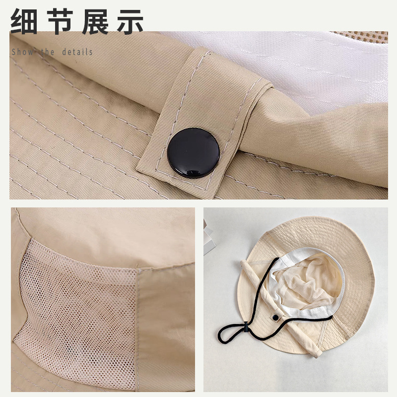 Sombrero de pescador para niños coreanos primavera y verano delgado gorra de cuello de secado rápido gorra de escalera para niños y niñas sombreros de escalera para proteger el sol