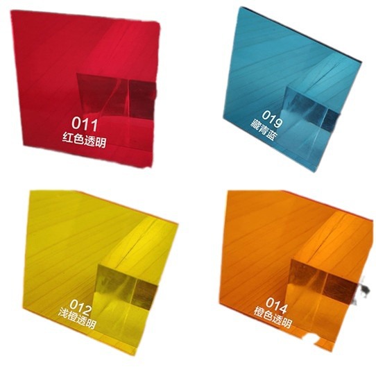 透明彩色亚克力板激光加工彩色pmma有机玻璃板雕刻uv印刷折弯镭射