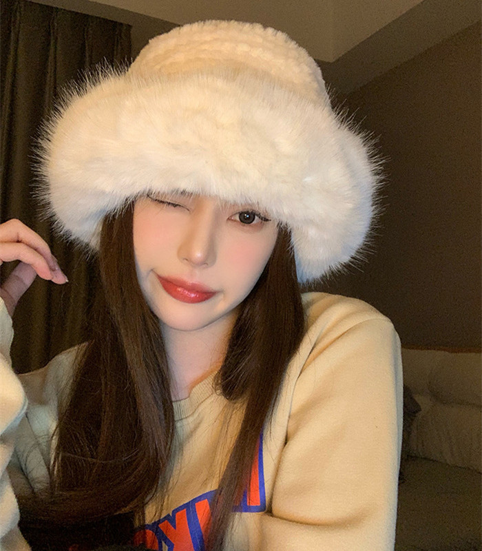 渔夫帽女冬季韩版显脸小加厚保暖毛绒帽日系冬天蒙古防寒护耳帽子|undefined