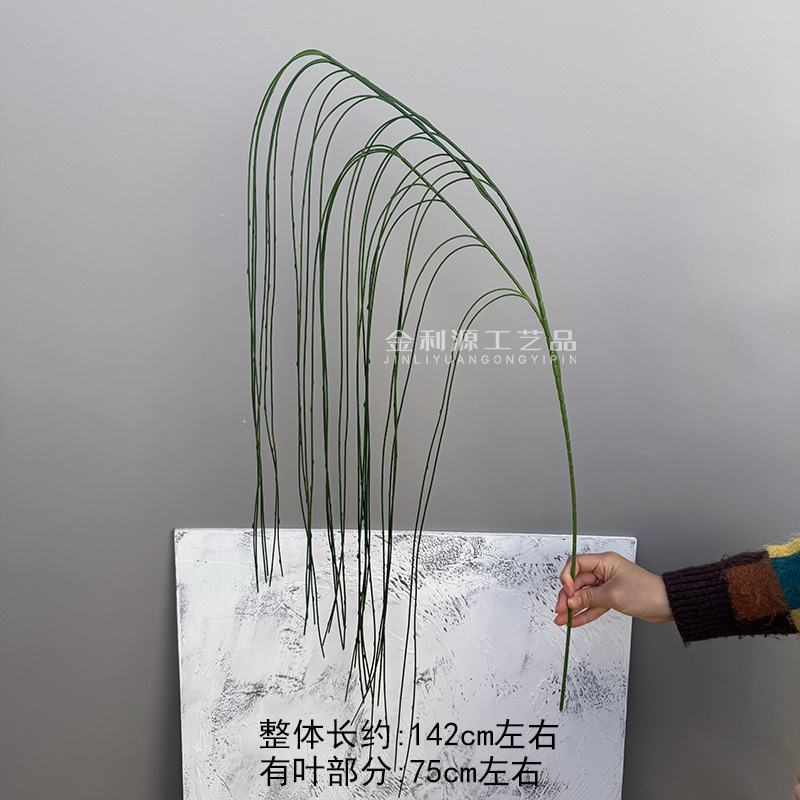 긴 고리버들 짙은 녹색