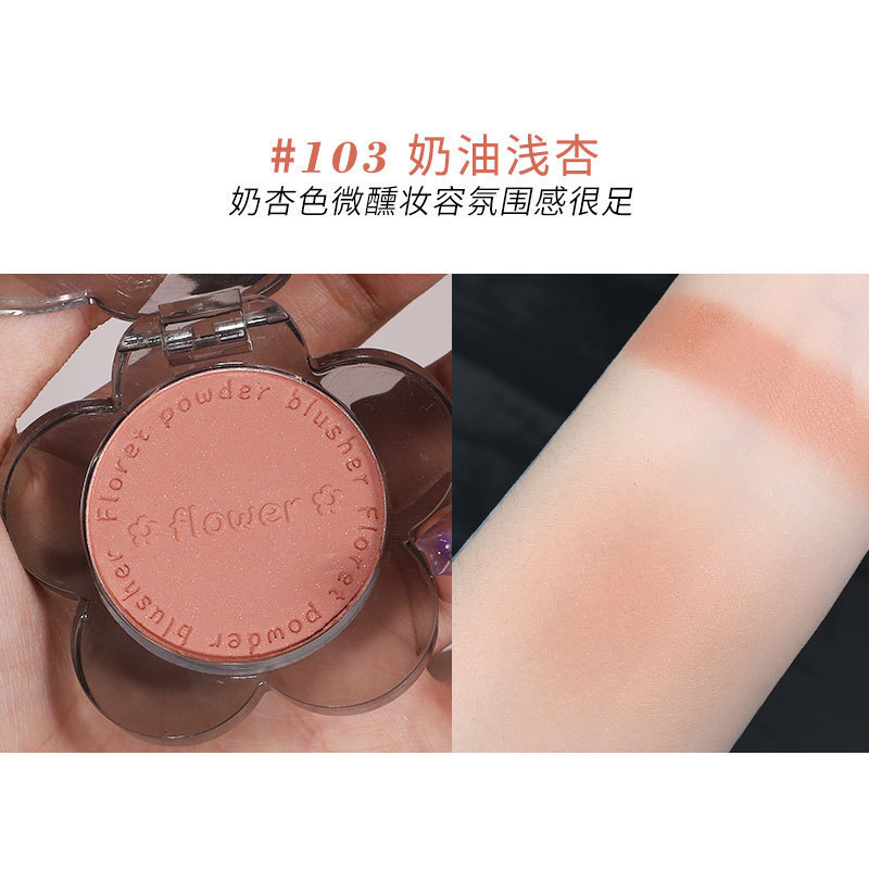 Biya Biya Nen Girl Rubor 2023 Nuevo estilo que ilumina el cutis Maquillaje nude natural Color cálido Mate Monocromo Polvo de rubor monocromático