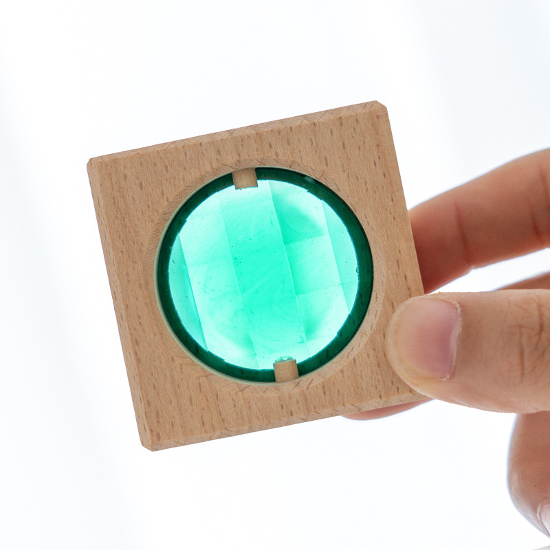 Bloques de construcción de GEMA de pila de haya acrílica transfronteriza educación temprana educativa para niños ensamblando bloques de construcción de dominó creativos