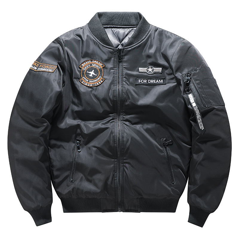 Autumn and Winter Cotton-Padded Military Outdoor Men's Reversible Flight Suit Cotton-Padded Pilot Jacket with Extra Cotton and Thickened Large Size