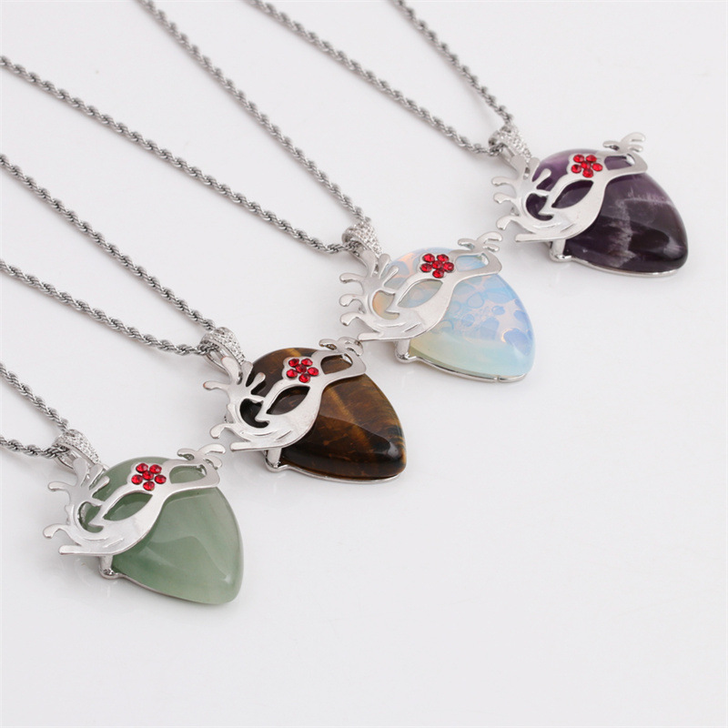 Stone Mask Water Drop Pendant Necklace Wholesale Jewelry Nihaojewelry display picture 1