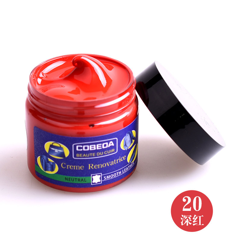 Venta directa de fábrica kangbida agente de coloración de cuero sofá bolsa de cuero para colorear zapatos de cuero de reparación de desgaste color suplemento crema