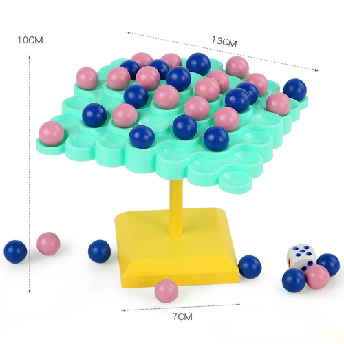 Bead balance battle game for children aged 3-6 years old, parent-child interactive early education educational board game toy