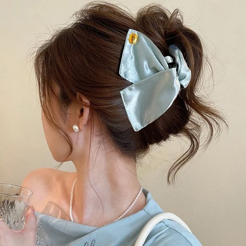 Pinzas para el cabello coreanas exquisitas y de alta gama para mujer, versátiles para peinados recogidos en la parte posterior de la cabeza, pinzas de tiburón, tamaño extragrande para cabello grueso, pinzas de garra, horquillas.