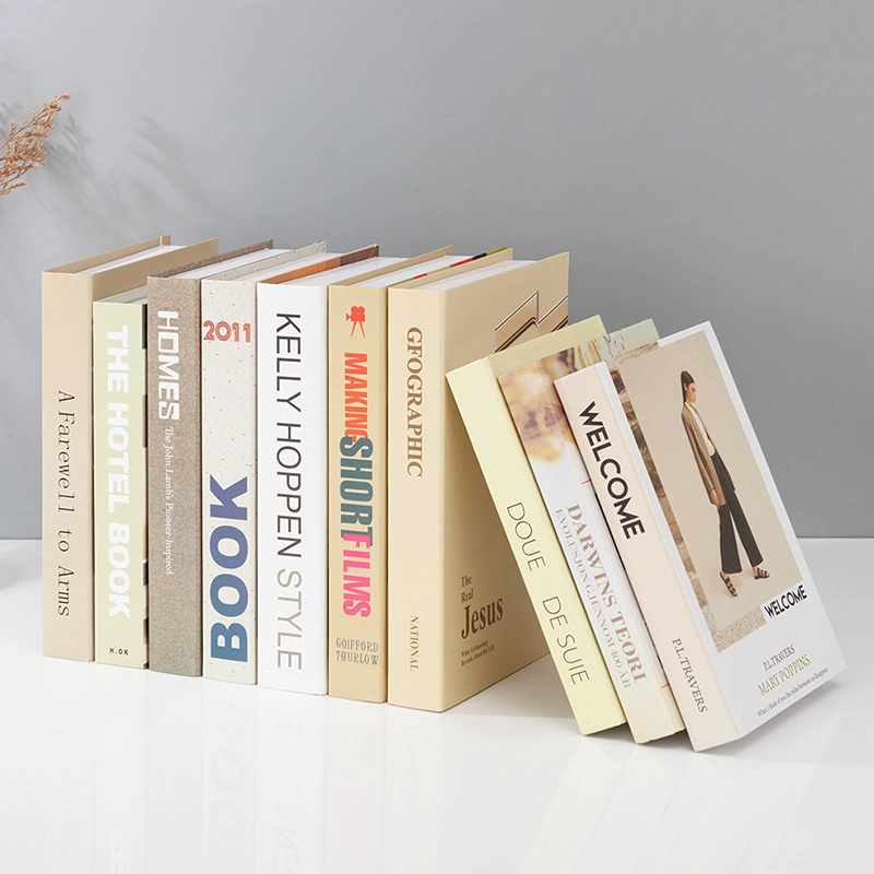 Жёлтые кремовые японские реквизиты, макет книги для гостиной, креативные реалистичные украшения
