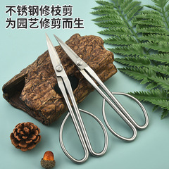 加厚叶芽剪刀全不锈钢园艺剪嫩芽修枝小枝切剪盆景长杆叶片剪刀