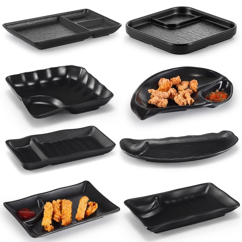 melamine snacks mother and child plate with dip dish hot pot barbecue mustard shredded squid cucumber dish potato dish cold dish dish