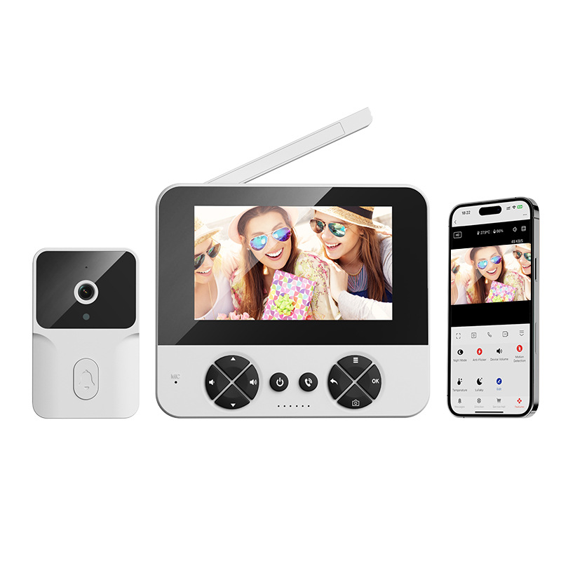 Nuevo M15 timbre visual multifunción video full-duplex intercom timbre inteligente función de visión nocturna timbre de música