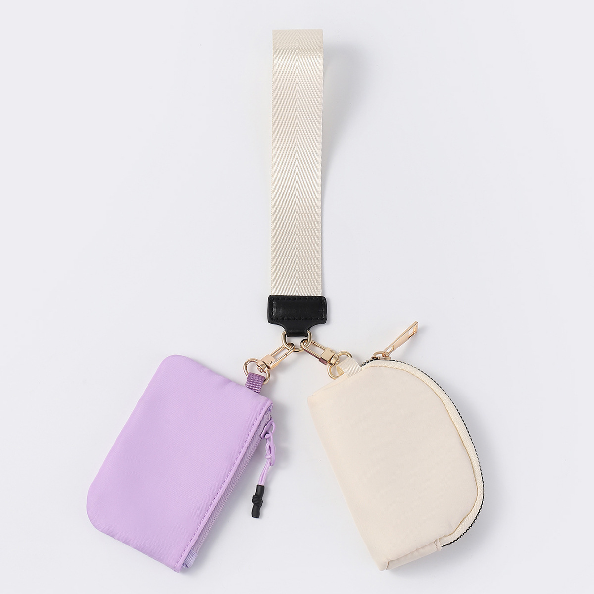 Bolso de muñeca transfronterizo LULU con el mismo estilo Mini bolso de color de moda portátil Estuche para llaves de almacenamiento impermeable de nailon