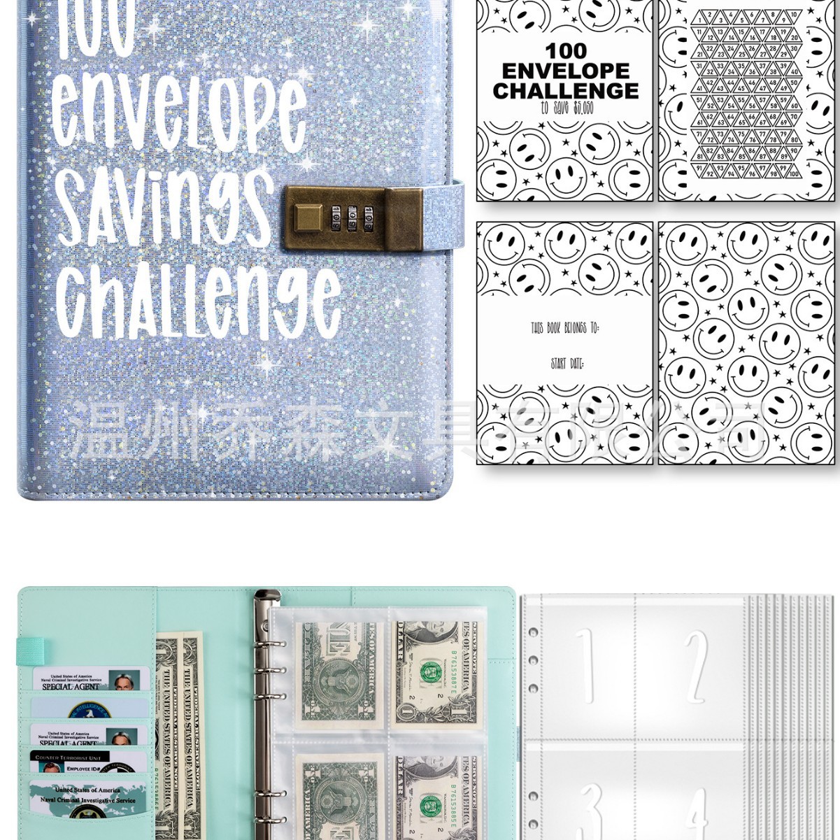 Desafío de ahorro de 100 días de pareja Desafío de ahorro de hojas sueltas