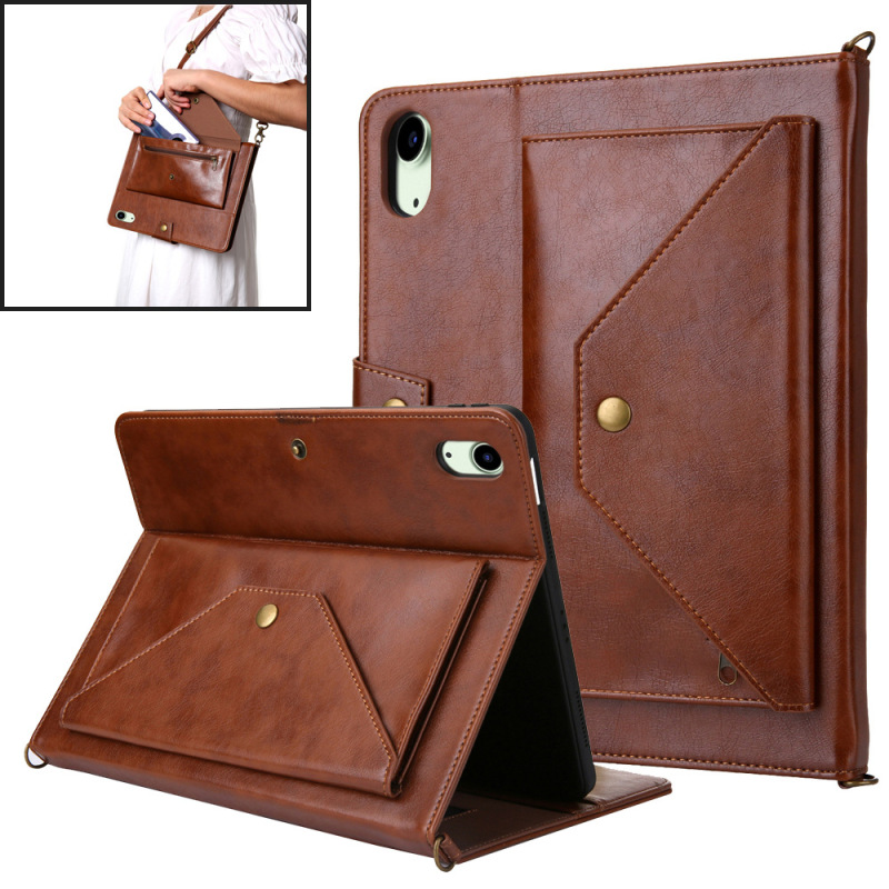 Suitable for iPad Mini 6 Zipper Wallet Shoulder Belt Envelope Flat Case Handheld Flap iPad mini6 Protective Case