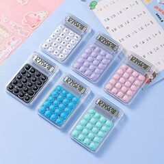 跨境计算器可爱掌上口袋计算机便携式糖果色透明学生便携计算器