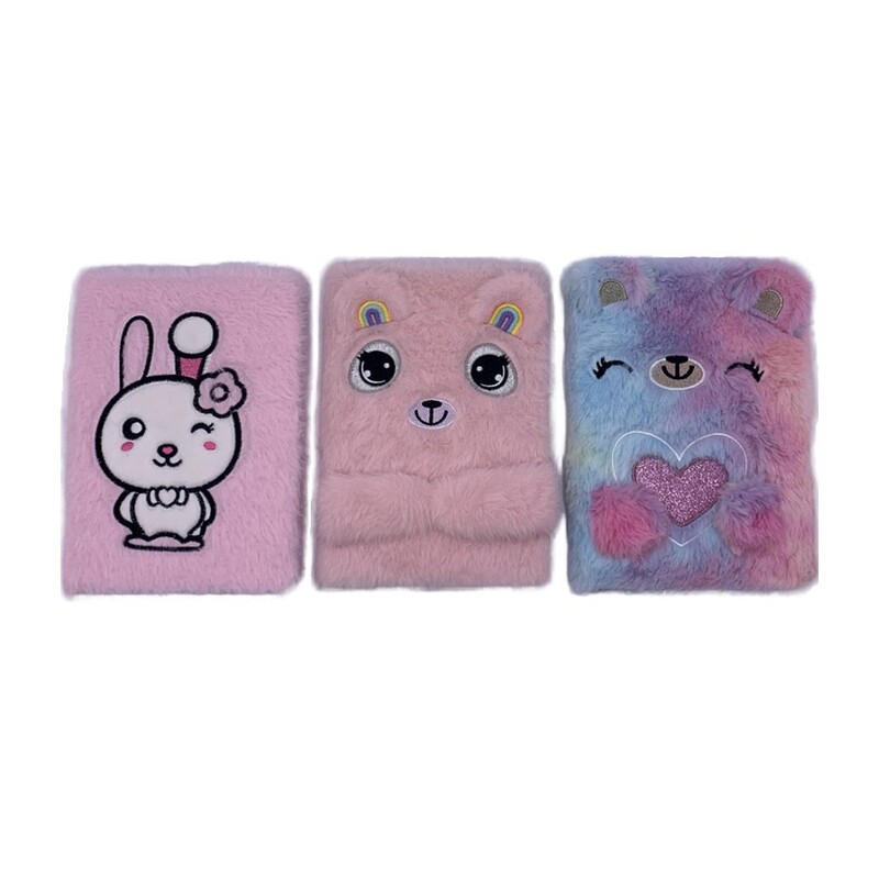 Customized A5 Cartoon Plush Notebook Student Hard-Sided Writing Diary Kindergarten Gift Book Photo Frame Set