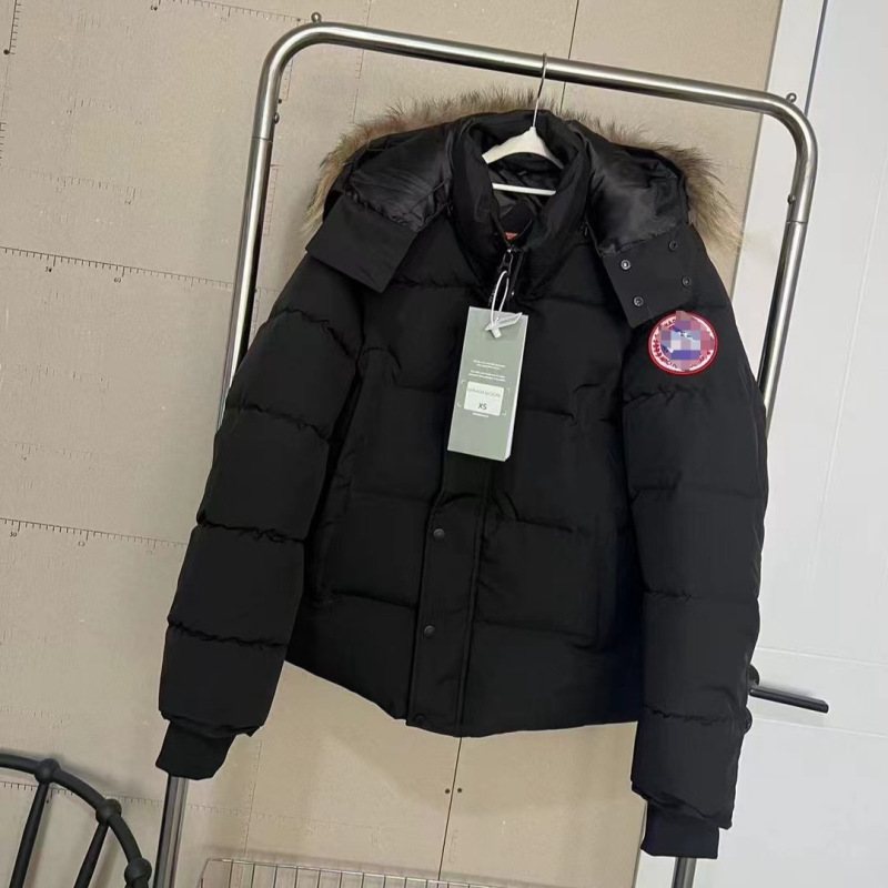 新款大鹅正确版大口袋高端情侣派克棉服加厚连帽男女防风保暖外套|undefined