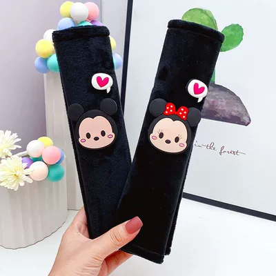 Cartoon Jingle Cat Extended Men's | Seat belt shoulder pad - plush-black-mickey-and-minnie-bubble-frame-one-pair-of-shoulder-pads-25cm