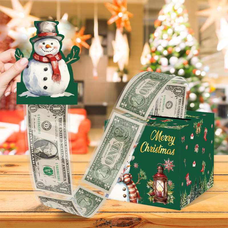 Cross-Border Spot Money Box Christmas Party Cash Gift Box Set Christmas Cash Box Surprise Money Box