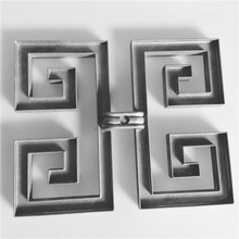 铸铝花栏杆/护栏/围栏配件 铝艺装饰花分体回型铝花件长回型花