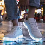 Низкий для взрослых свет обувь корейский USB зарядка LED свет обувь